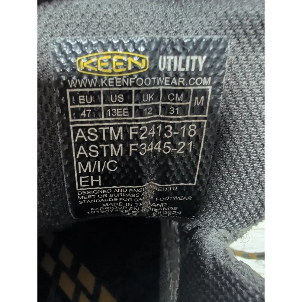 KEEN Utility Lansing Mid Waterproof Safety Steel Toe Boots Mens Size 13EE WIDE